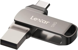 Lexar®_JumpDrive®_Dual_Drive_D400_USB_3.2_Type-C_USB_Drive,_128GB,_Silver
